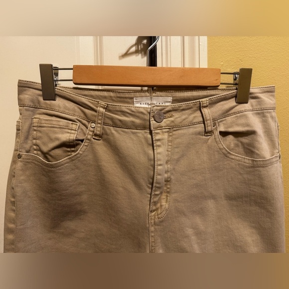 Risen Jeans High Rise Distressed Straight Leg Sand Khaki Color Sz 11 Waist 30 - Picture 3 of 16